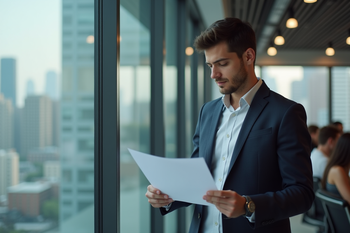 Jeune homme étudiant dans un espace de coworking